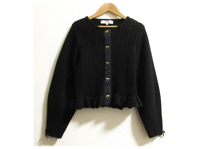 Autre Marque Abrigo de punto Super Beauty Eco Fur 2way Negro - vista 6