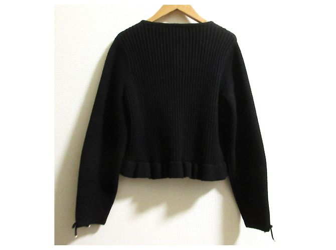 Autre Marque Abrigo de punto Super Beauty Eco Fur 2way Negro - vista 7