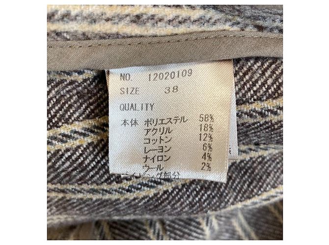 Autre Marque Gilet cappotto 2way con profili a righe Todayful Marrone Marrone chiaro - vista 5