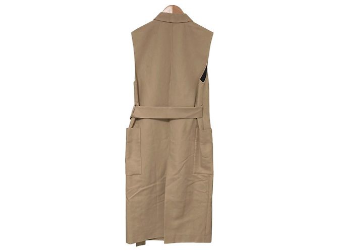 Autre Marque Chaleco largo de doble tejido de algodón DRESSTERIOR Castaño Camello - vista 2