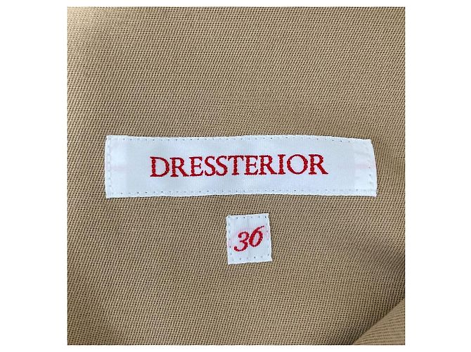Autre Marque Chaleco largo de doble tejido de algodón DRESSTERIOR Castaño Camello - vista 4