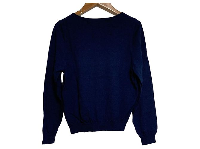 Autre Marque Porter Strickjacke mit Knöpfen Blau - Ansicht 2