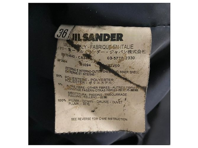 Abrigo de satén y plumón Jil Sander Negro - vista 6