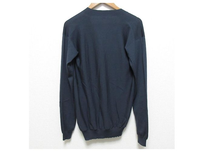 Jil Sander Wollstrickjacke Blau Marineblau - Ansicht 2