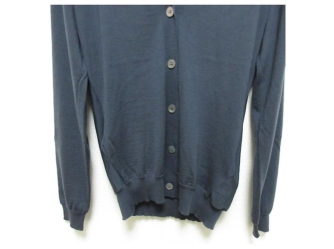 Jil Sander Wollstrickjacke Blau Marineblau - Ansicht 5