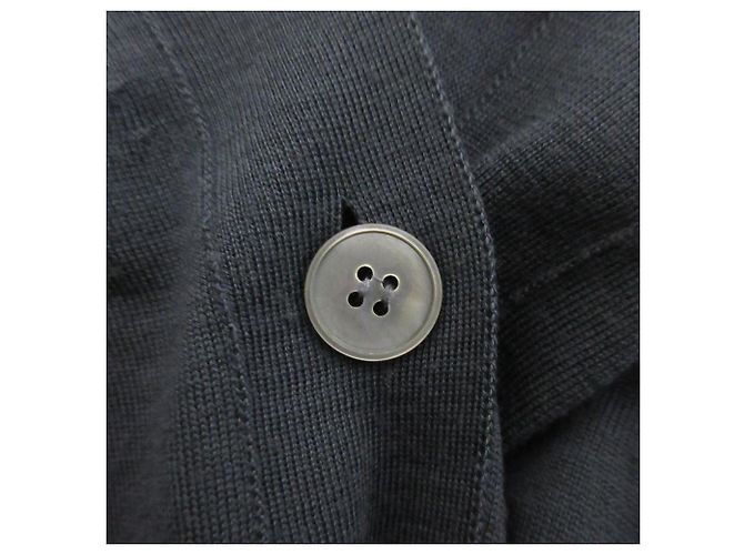Jil Sander Wollstrickjacke Blau Marineblau - Ansicht 6