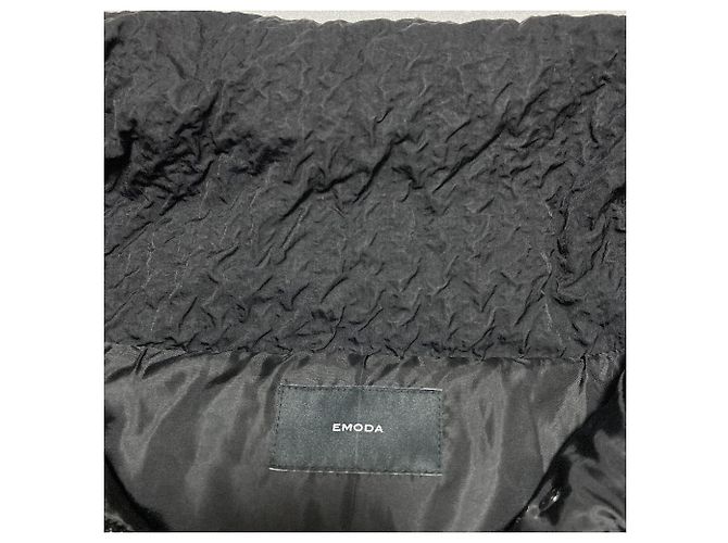Autre Marque Chaqueta de plumón con fruncido EMODA Negro - vista 9