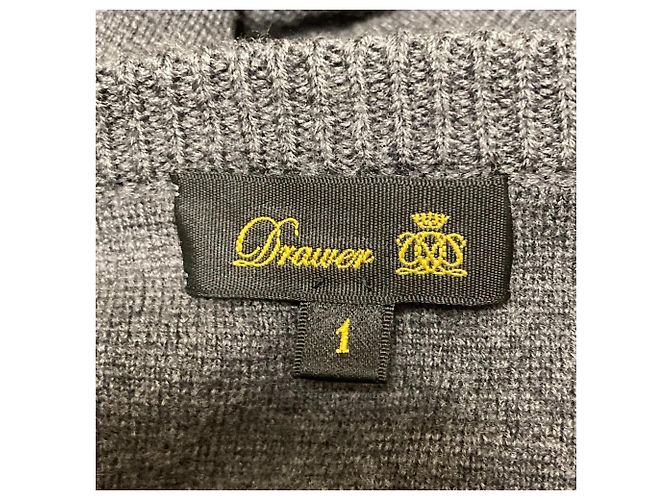 Autre Marque Drawer Mini-Strickkleid aus Wolle Braun - Ansicht 4
