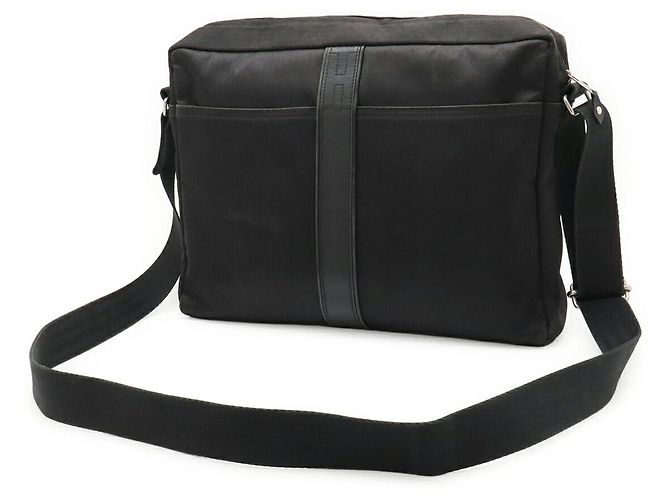 Borsa a tracolla Hermès Acapulco MM in nylon e pelle Nero - vista 2