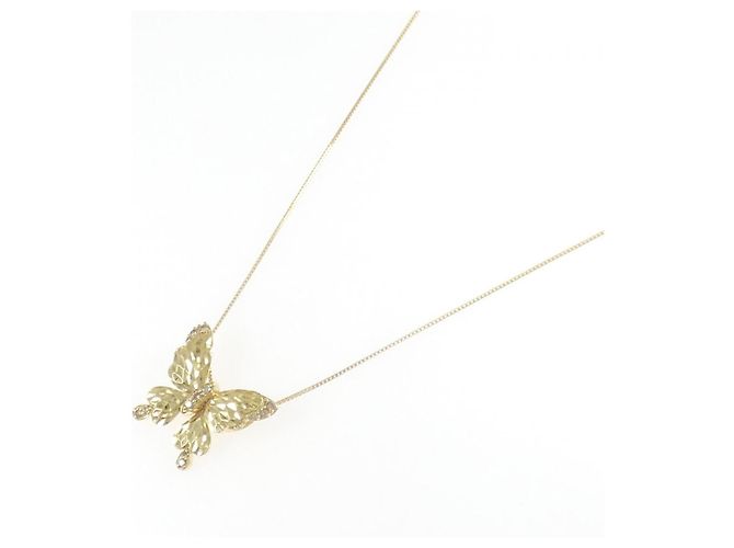 Autre Marque Diamond Butterfly Halskette GSTV Au750 Golden - Ansicht 2