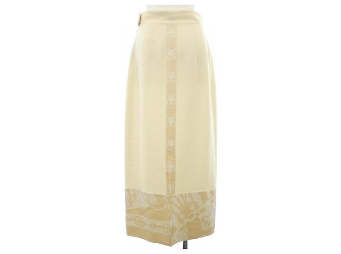 Hermès Falda Hermes CLIQUETIS36 Beige - vista 2