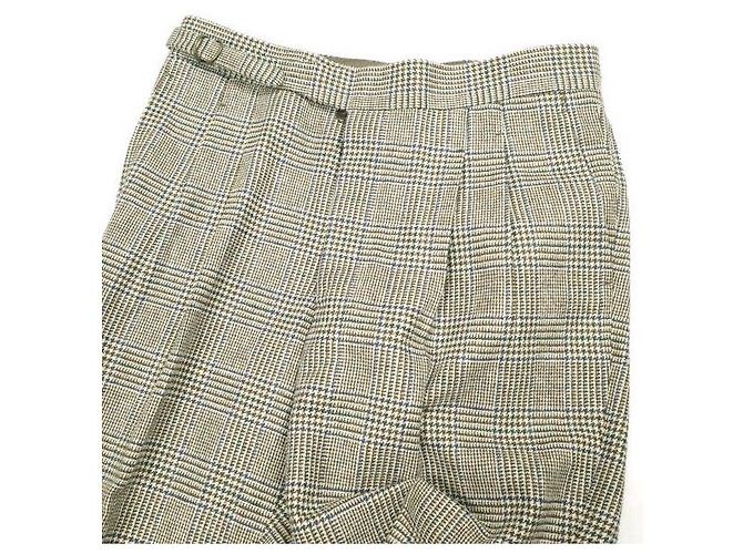 Autre Marque PANTALONES IGARASHI Pantalones de lana Glen Plaid Beige - vista 3