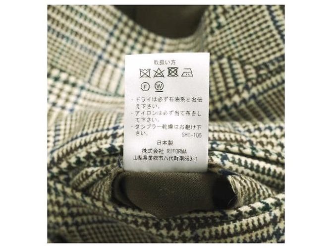 Autre Marque PANTALONES IGARASHI Pantalones de lana Glen Plaid Beige - vista 8