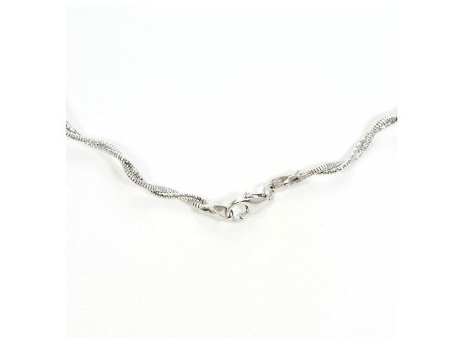 Autre Marque Collana in oro bianco Au750, perla nera e diamante Argento - vista 5