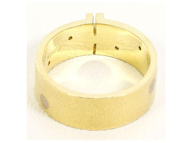 Autre Marque Anello in oro giallo K14 e oro bianco con diamanti D'oro - vista 4