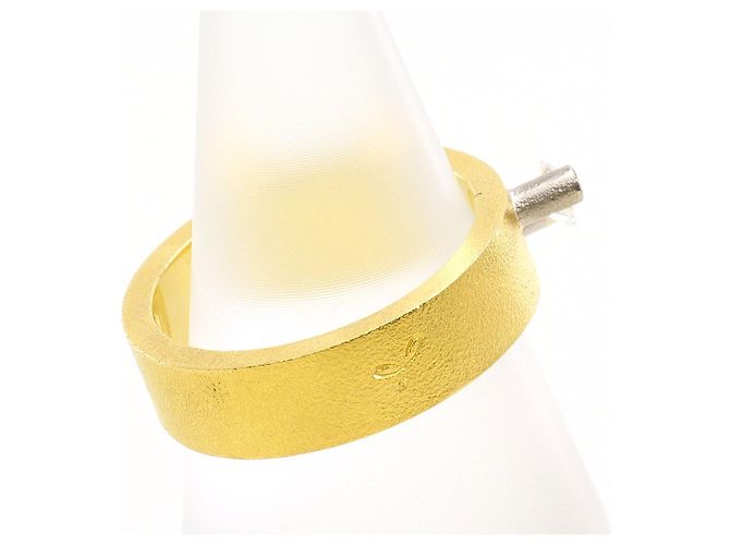 Autre Marque Anello in oro giallo e oro bianco Au750 con diamanti D'oro - vista 3