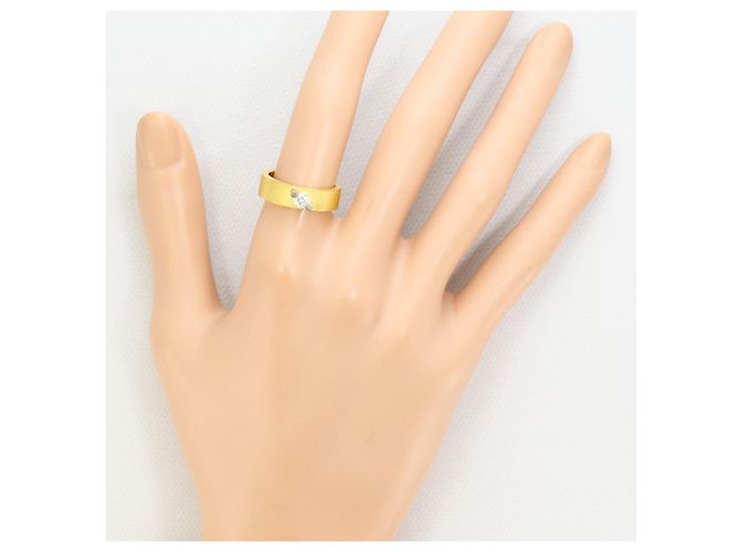 Autre Marque Anello in oro giallo e oro bianco Au750 con diamanti D'oro - vista 7