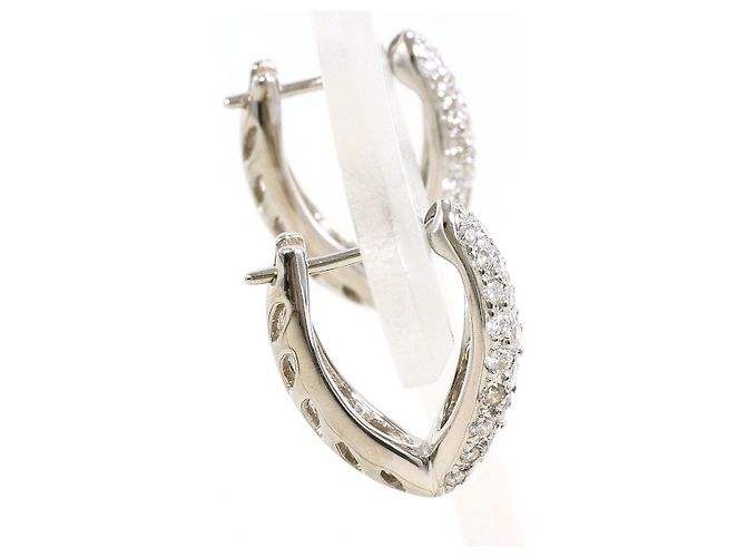Autre Marque Orecchini in oro bianco e diamanti Au750 Argento - vista 3
