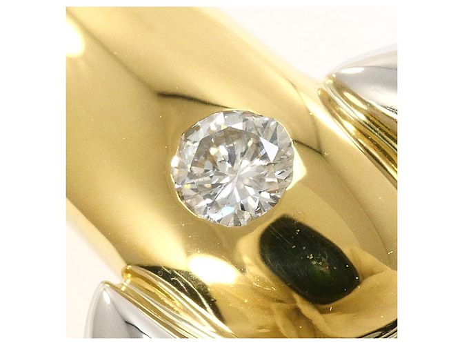 Autre Marque Anello con Diamante Pt850 K18YG D'oro - vista 2