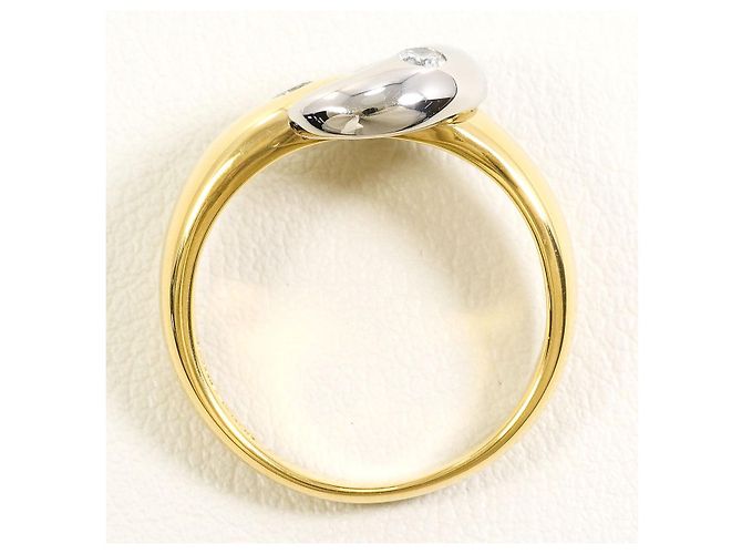 Autre Marque Anello con Diamante Pt850 K18YG D'oro - vista 3