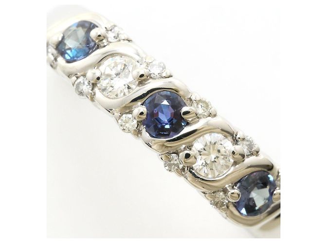 Autre Marque PT900 Platin-Alexandrit-Diamantring Silber - Ansicht 2