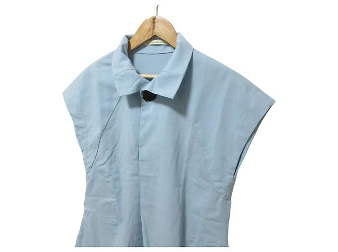 Autre Marque Chemise sans manches en laine d'été HARUNOBUMURATA LIMA Bleu - vue 3