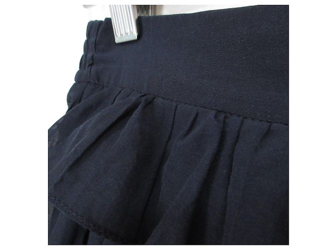 Autre Marque Falda acampanada de seda y algodón TEIJA Azul Azul marino - vista 3