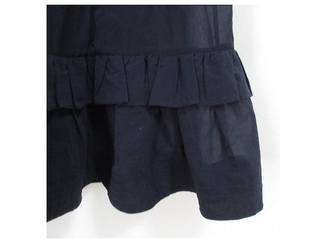 Autre Marque Falda acampanada de seda y algodón TEIJA Azul Azul marino - vista 4