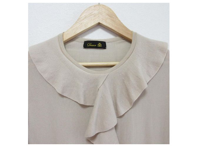 Autre Marque Camicetta in maglia di lana 18G Drawer Beige - vista 3