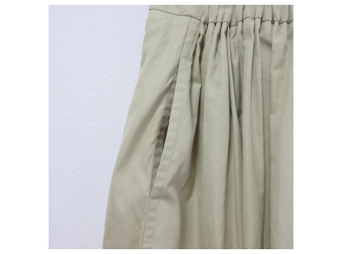 Autre Marque Calça reta de algodão e seda BLAMINK Verde - vista 5