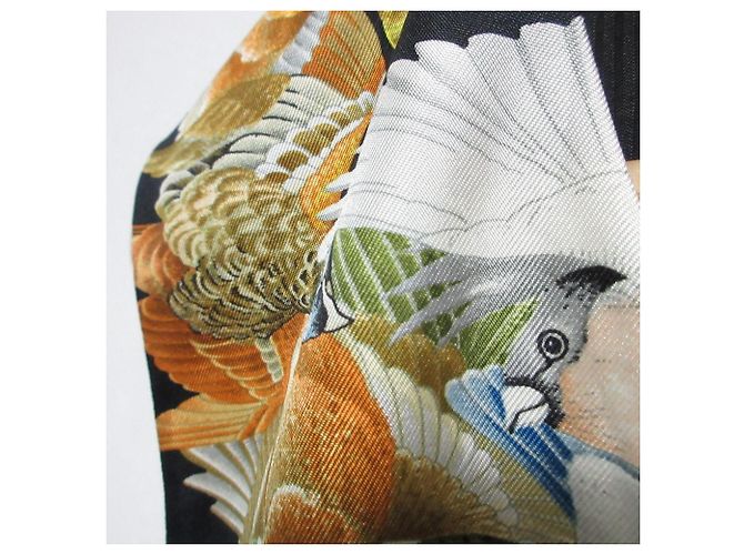 Chaleco de seda Hermès con estampado de pájaros 40 Negro - vista 3