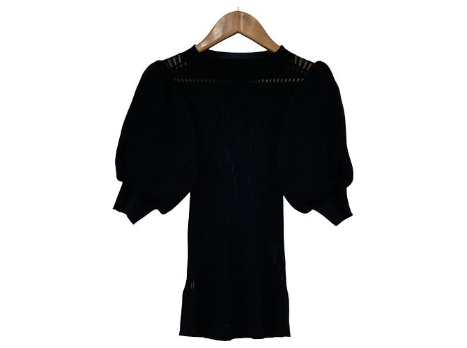 Autre Marque Top de punto CELFORD con mangas voluminosas Negro - vista 2