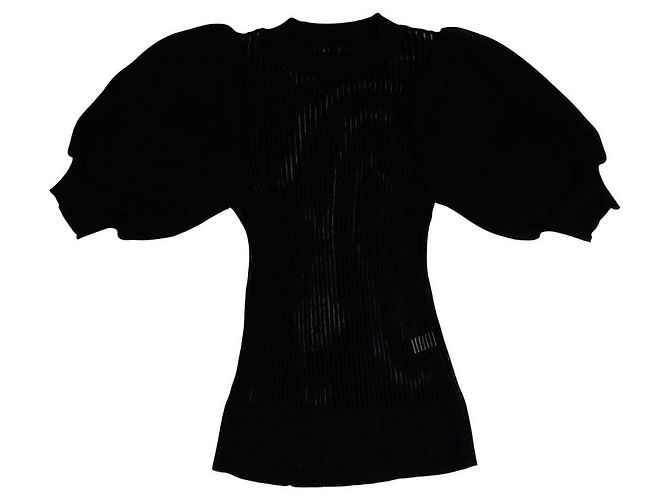 Autre Marque Top de punto CELFORD con mangas voluminosas Negro - vista 3