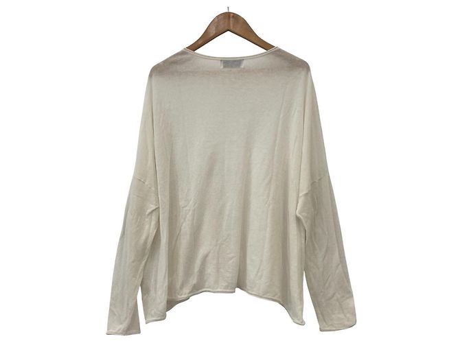 Autre Marque Top con maniche dolman in misto seta SLOBE IENA Bianco - vista 2