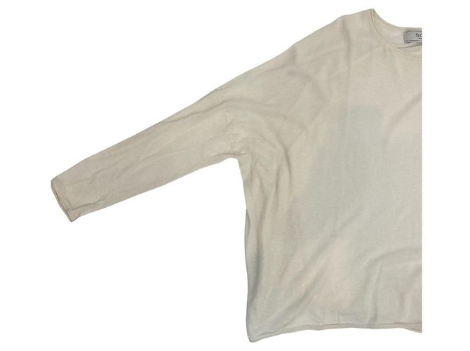 Autre Marque Top con maniche dolman in misto seta SLOBE IENA Bianco - vista 3