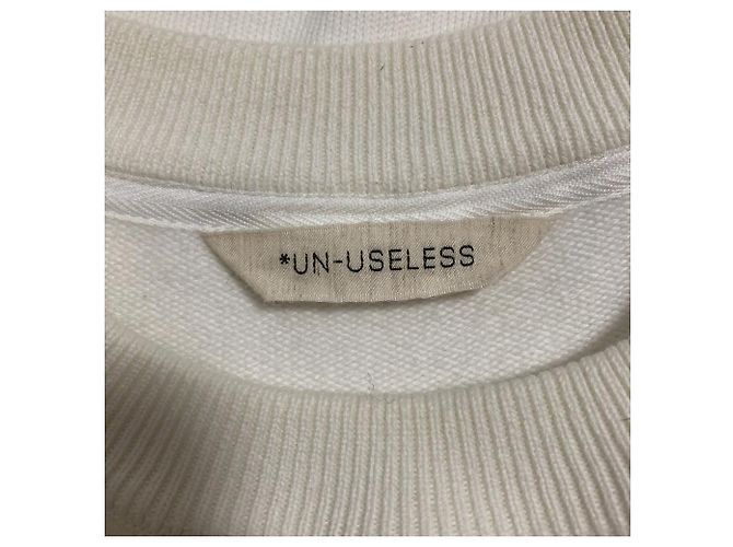 Autre Marque Rundhals-Stricksweatshirt UN-USELESS USL Weiß - Ansicht 6