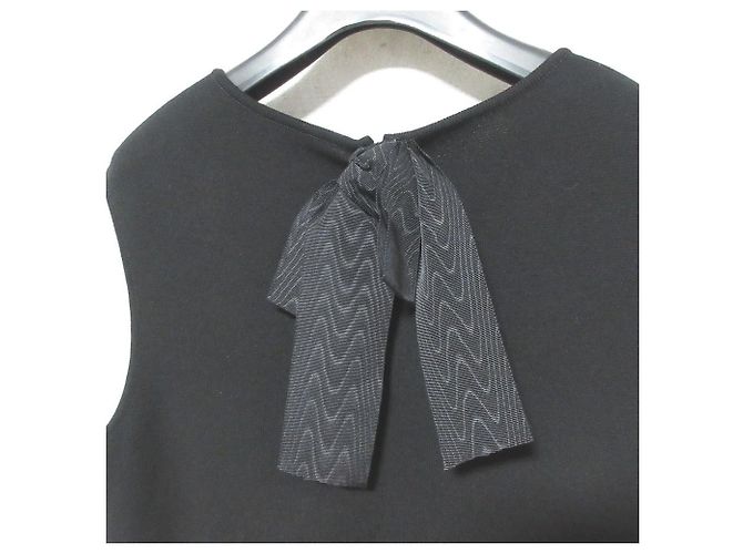 Autre Marque FOXEY Robe en maille à ourlet à volants et deux froufrous Noir - vue 4