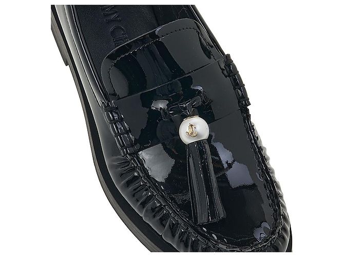 Jimmy Choo Mocassini da donna ADDIE PEARL PAT BLACK Nero - vista 8