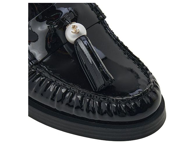 Jimmy Choo Mocassini da donna ADDIE PEARL PAT BLACK Nero - vista 9