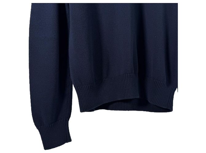 Oblique Dior Jersey-Strickpullover für Herren mit schräger Tasche Navy Blau XL - Ansicht 10