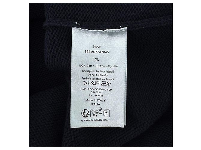 Oblique Dior Jersey-Strickpullover für Herren mit schräger Tasche Navy Blau XL - Ansicht 12