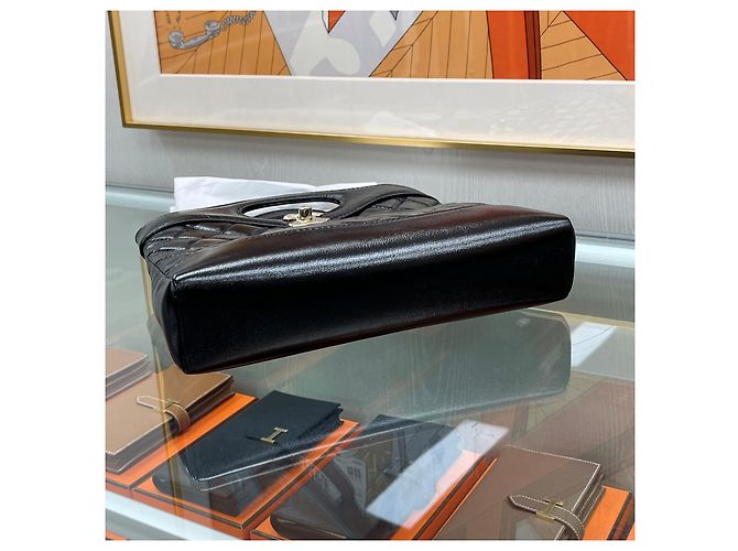 Chanel Borsa New Mini Chip Crossbody Black Gold Nero - vista 10
