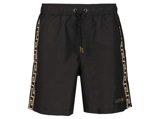 Versace Pantaloncini da bagno in jacquard Nero - vista 4