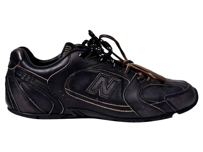 Miu Miu Sneakers New Balance SL Leather Lace Black Nero - vista 2