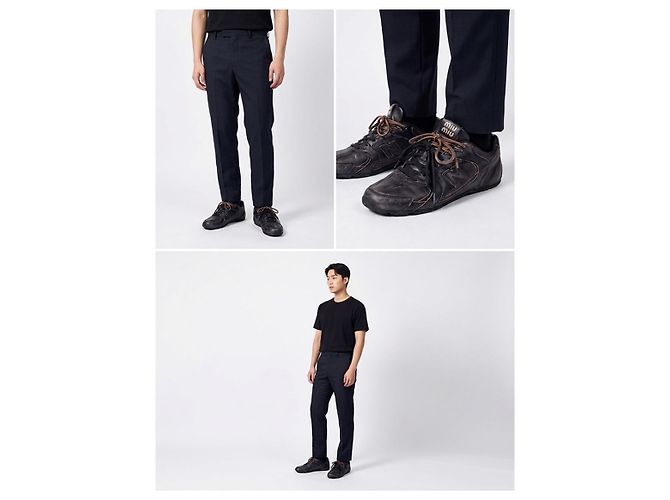 Miu Miu Sneakers New Balance SL Leather Lace Black Nero - vista 4