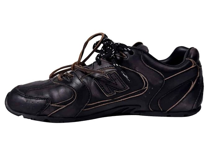 Miu Miu Sneakers New Balance SL Leather Lace Black Nero - vista 5