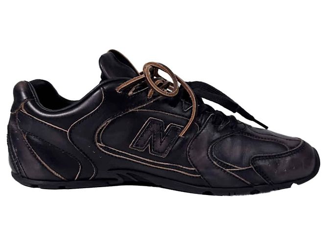 Miu Miu Sneakers New Balance SL Leather Lace Black Nero - vista 6