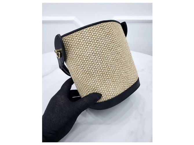 Louis Vuitton Piccola borsa bucket in rafia Multicolore - vista 3