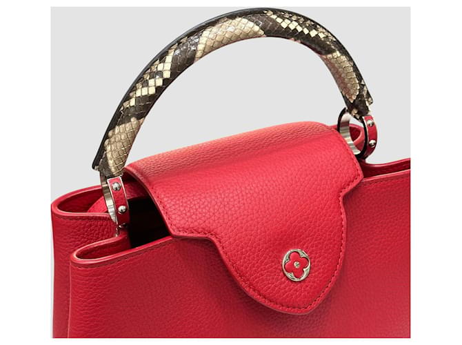 Louis Vuitton Borsa Capucines MM Rosso - vista 11