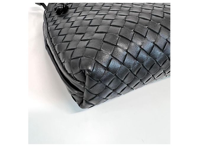 Bottega Veneta Borsa a tracolla Intrecciato Nodini Nera Nero - vista 7